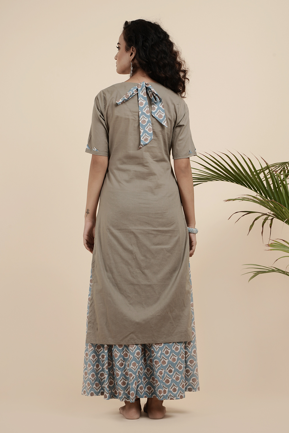 FAWN BOW KURTA SET
