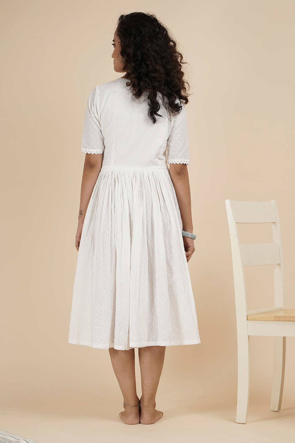 IVORY ANGRAKHA DRESS