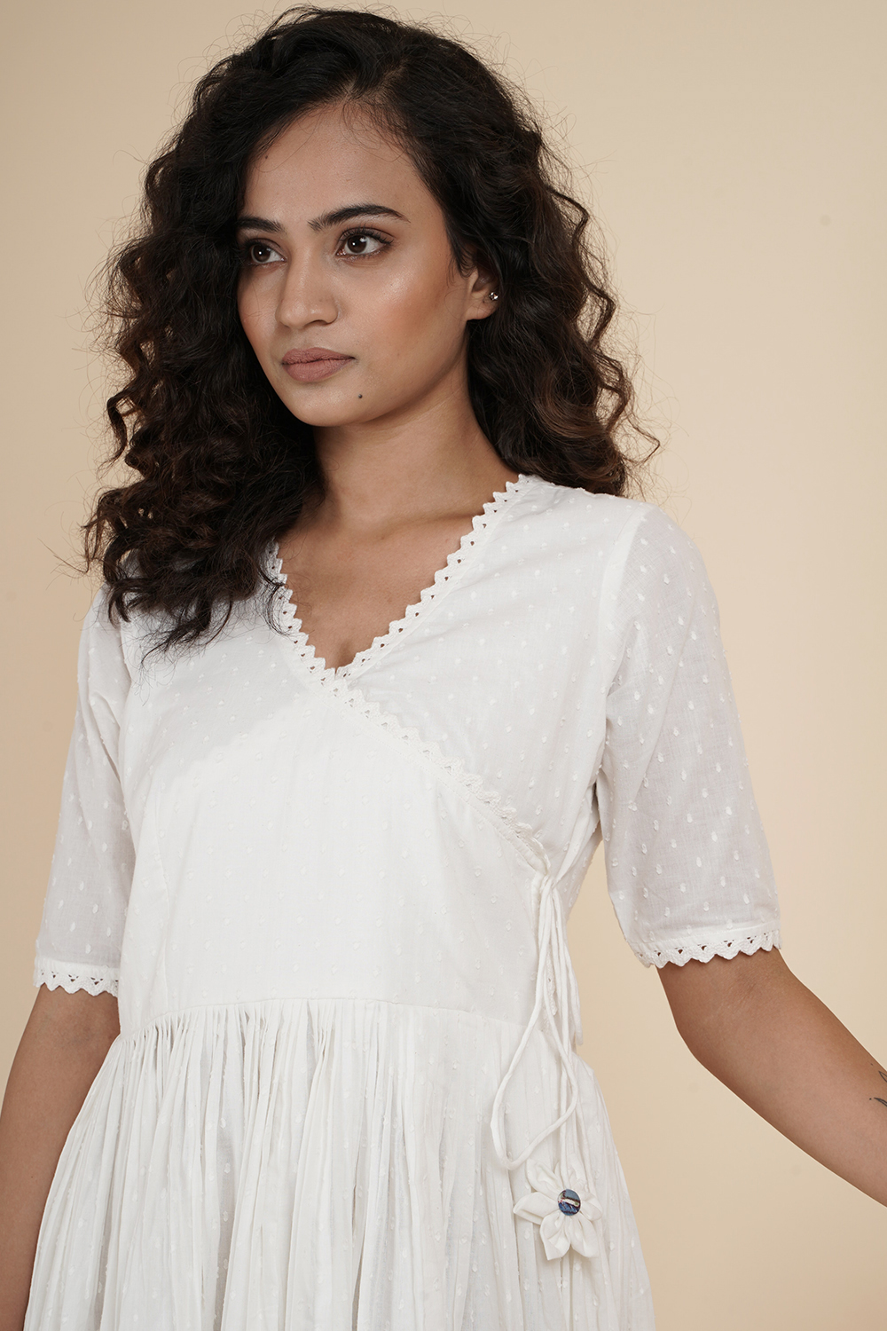 IVORY ANGRAKHA DRESS