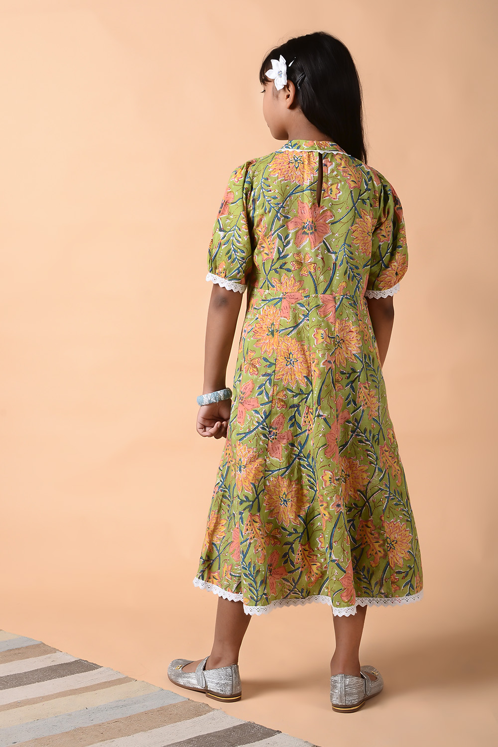 EMERALD YOKE DRESS