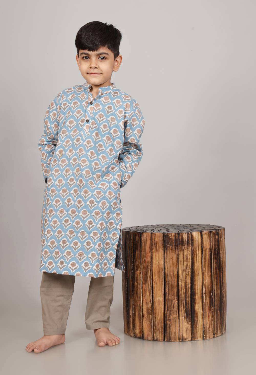 STONE BLUE KURTA SET