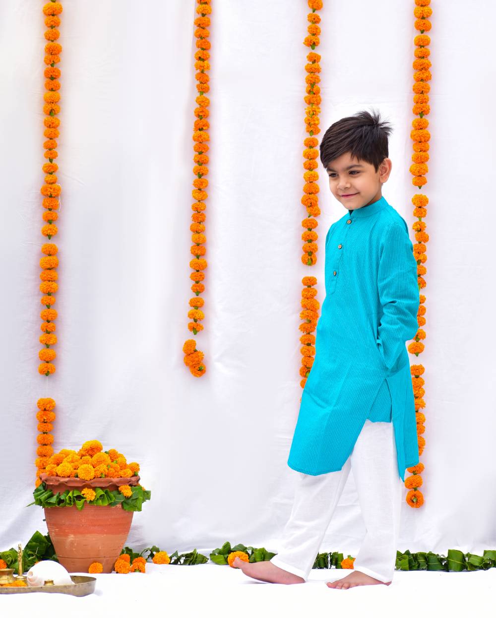 Turquoise kurta set