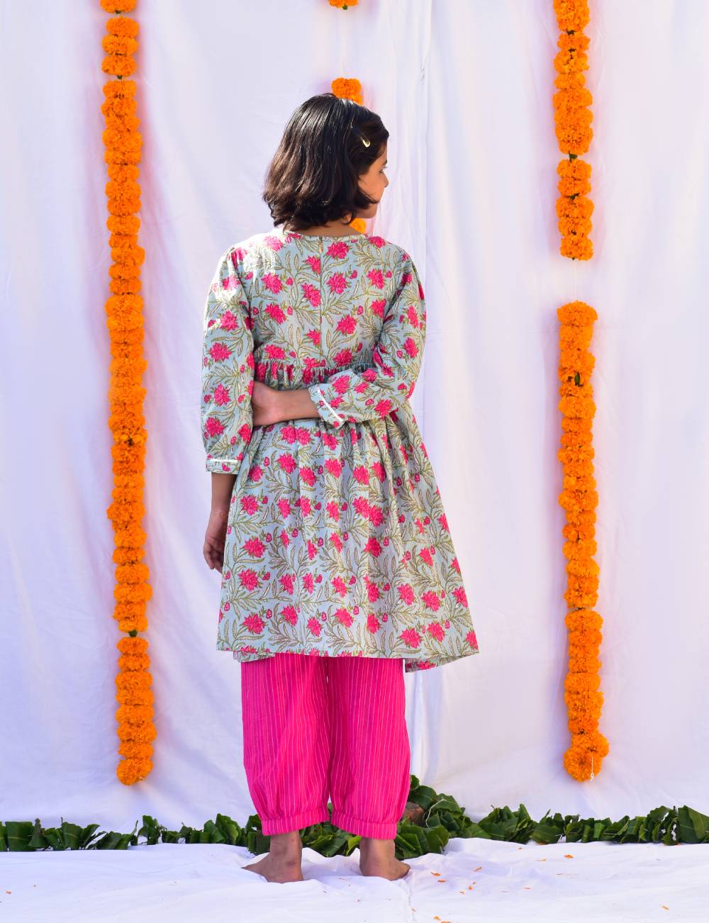 Gulab Layered gota Set