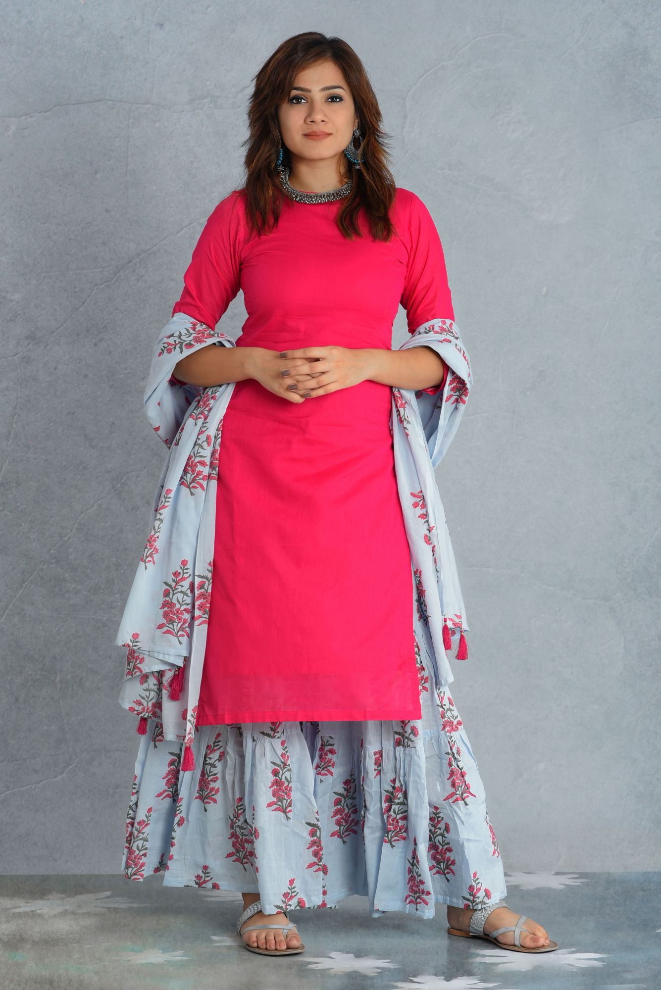 PINK SHARARA SET