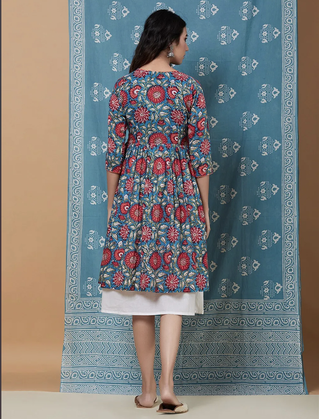TEAL FLORA DRESS