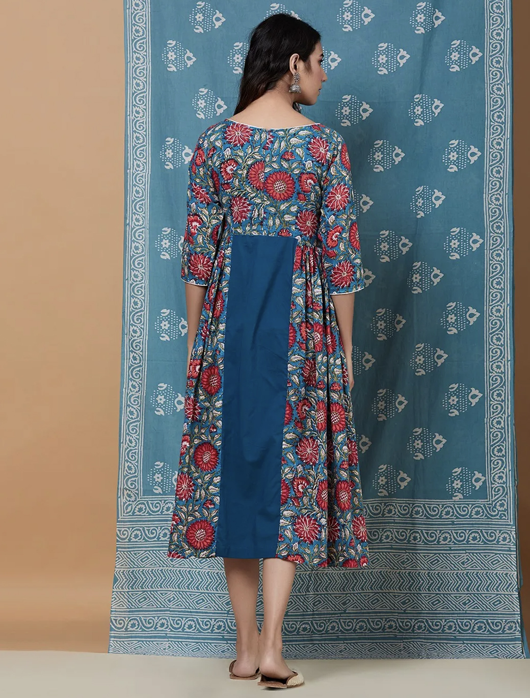 BLOCK TEAL DRESS