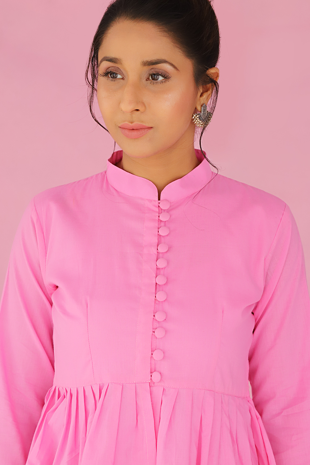 PINK PEPLUM TOP