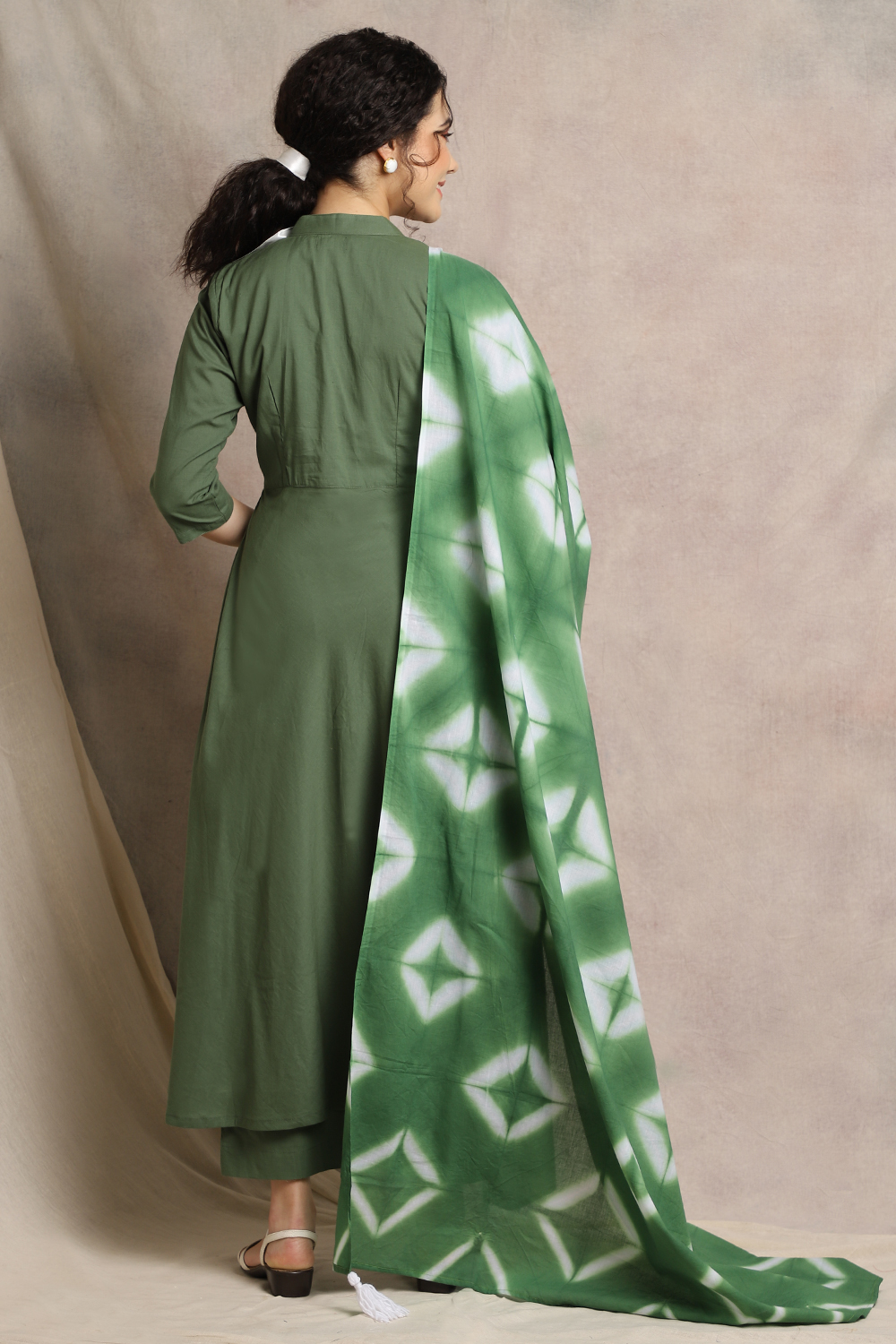 GREEN SHIBORI SET
