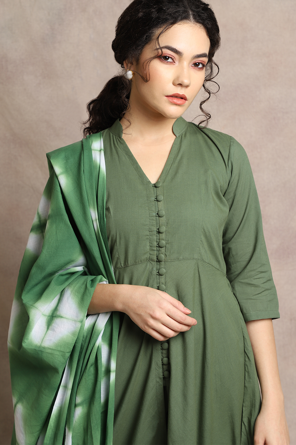 GREEN SHIBORI SET