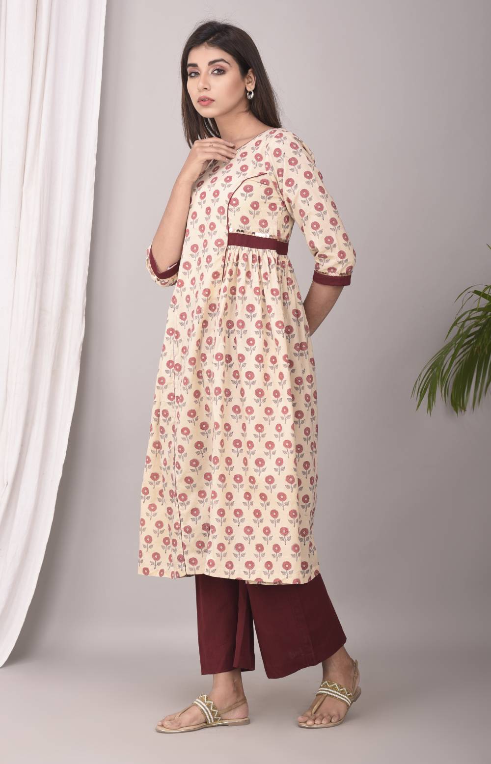 MARIGOLD FLORAL KURTA