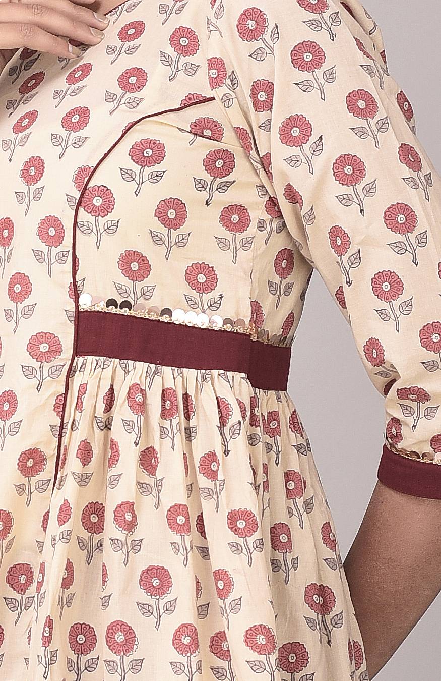 MARIGOLD FLORAL KURTA