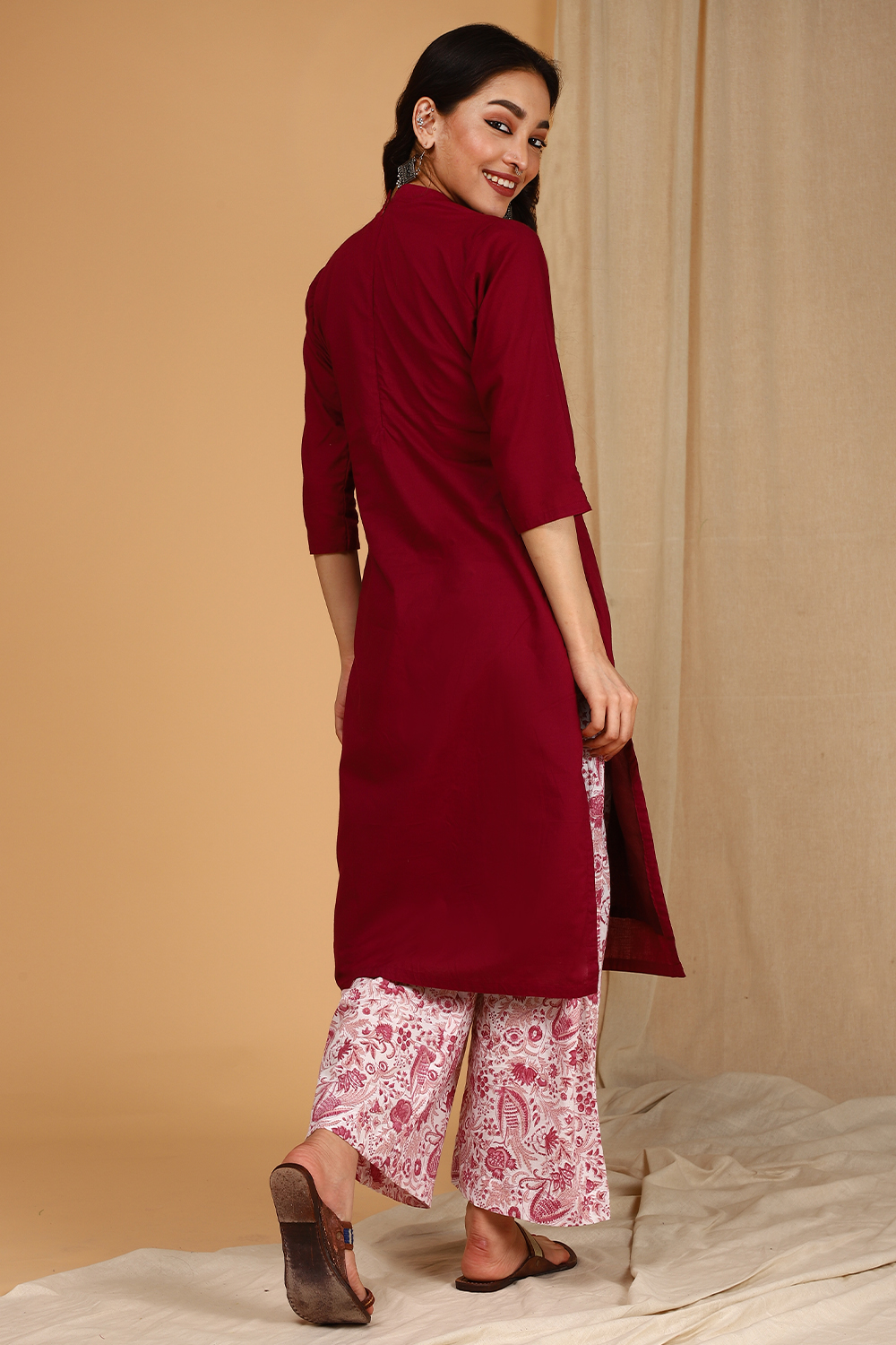 WINE STRAIGHT KURTA