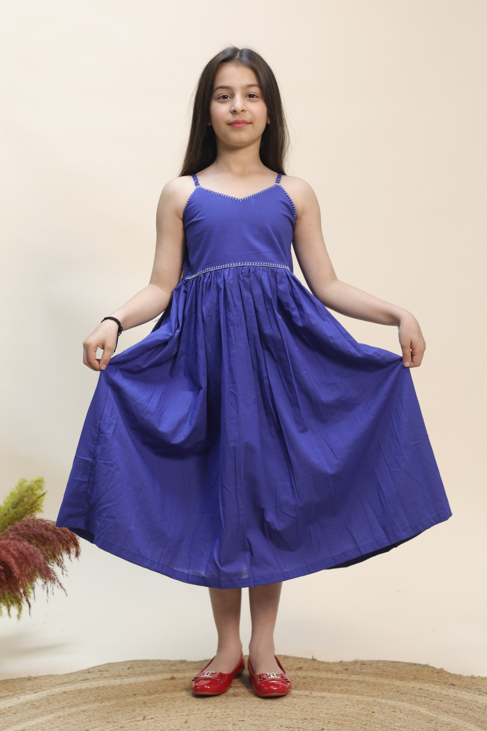 The Indigo Petal Sundress