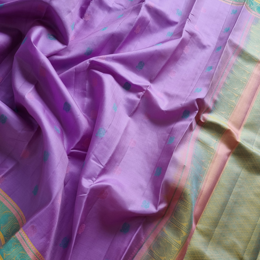 Threadwork and No zari Kanjivaram Silks