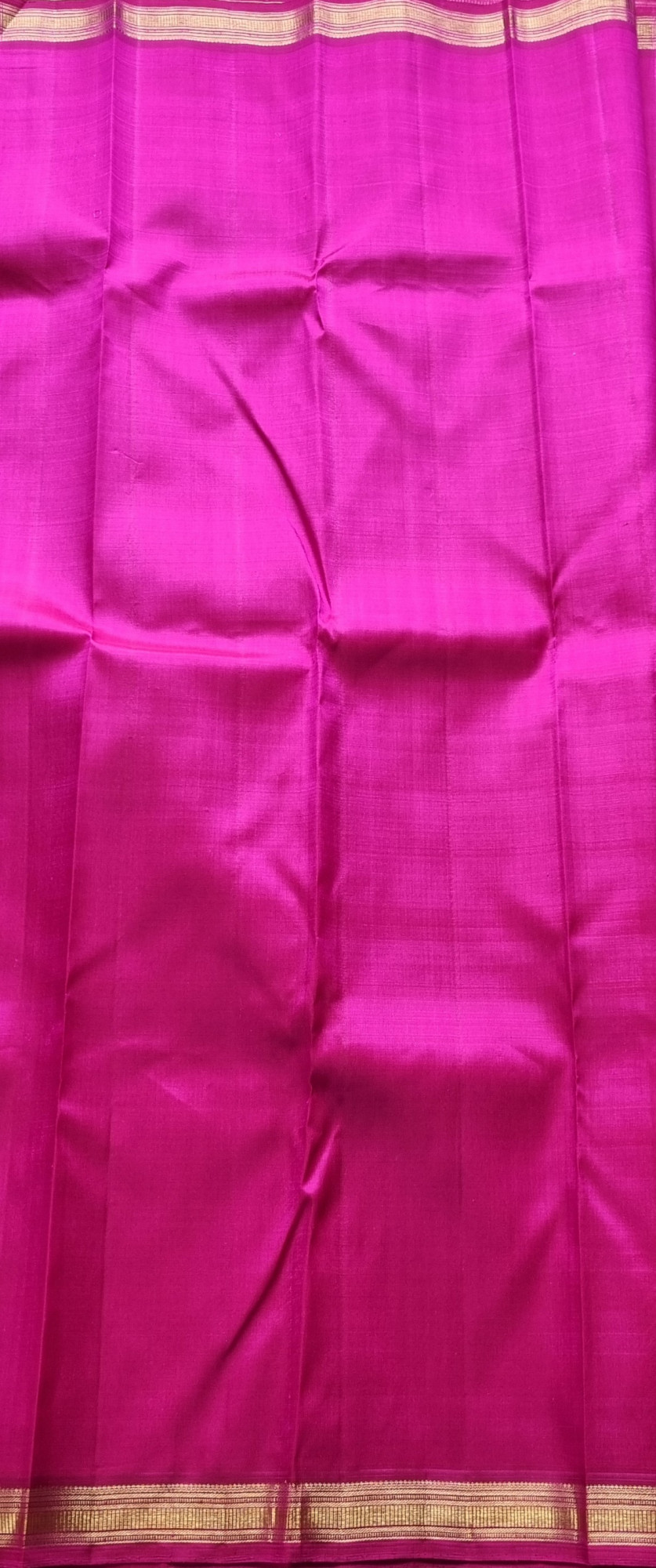 Kanjivaram Silk shot pink orange plus buttas