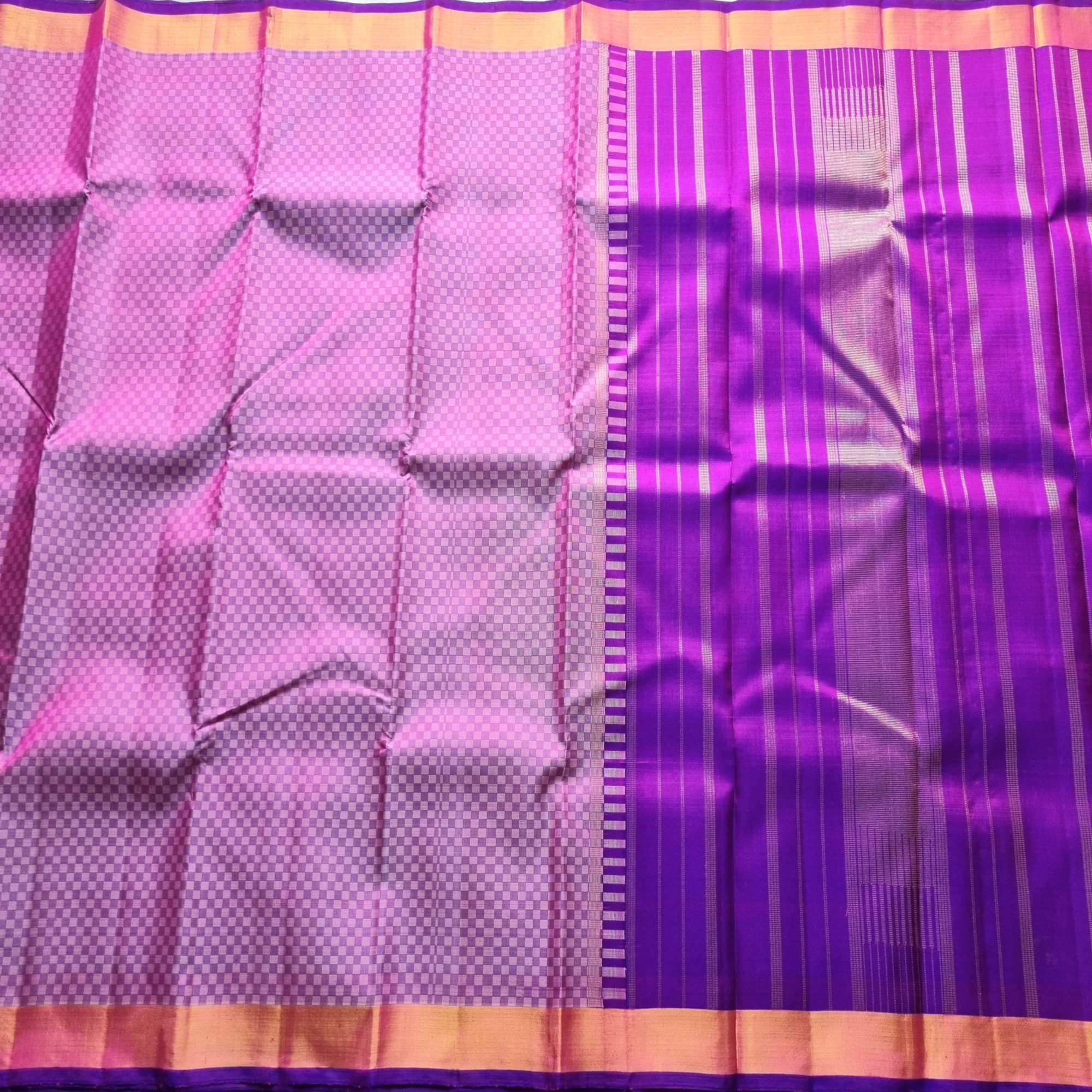 Kanjivaram Silk Purple Paimadi