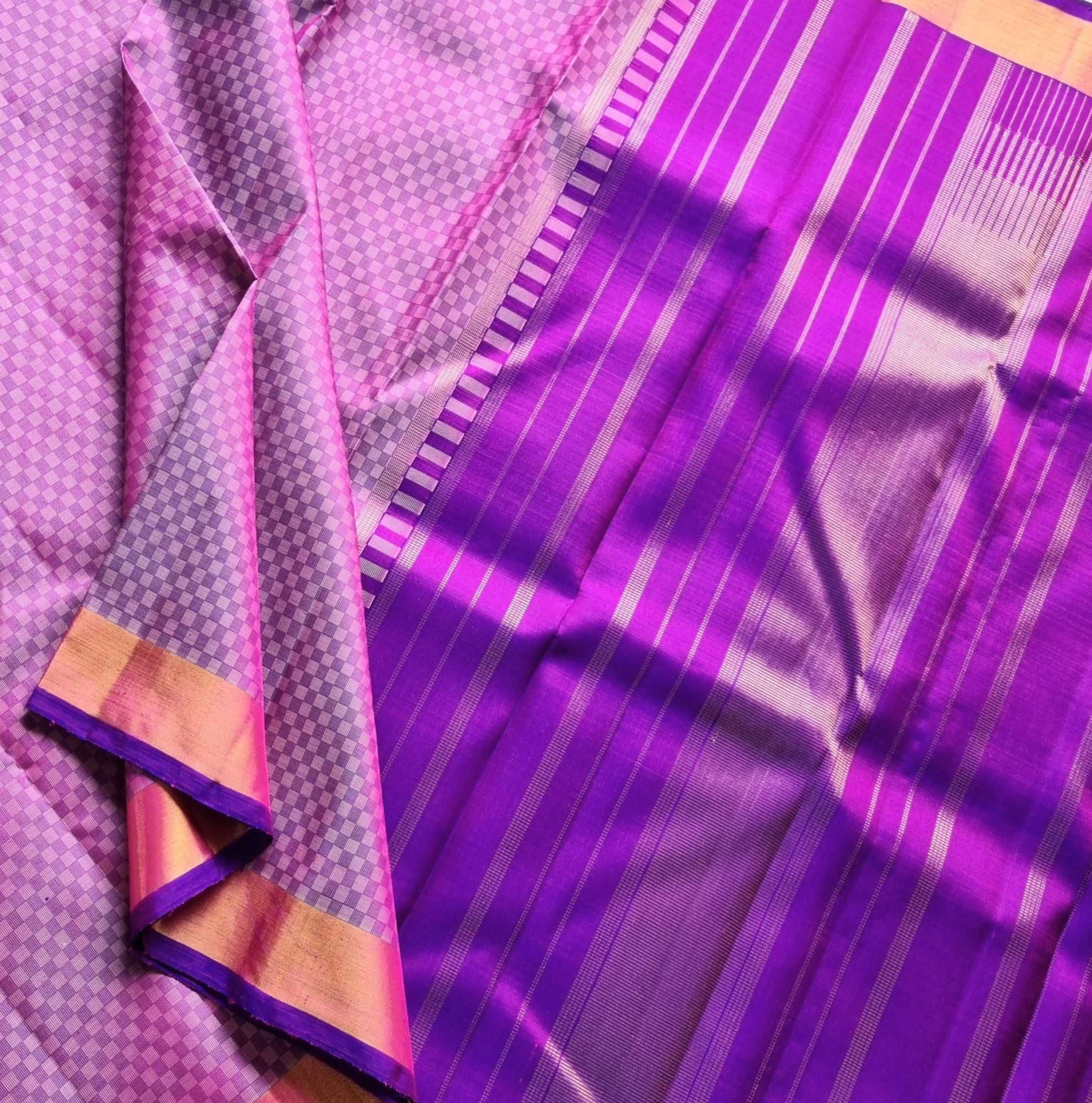 Kanjivaram Silk Purple Paimadi