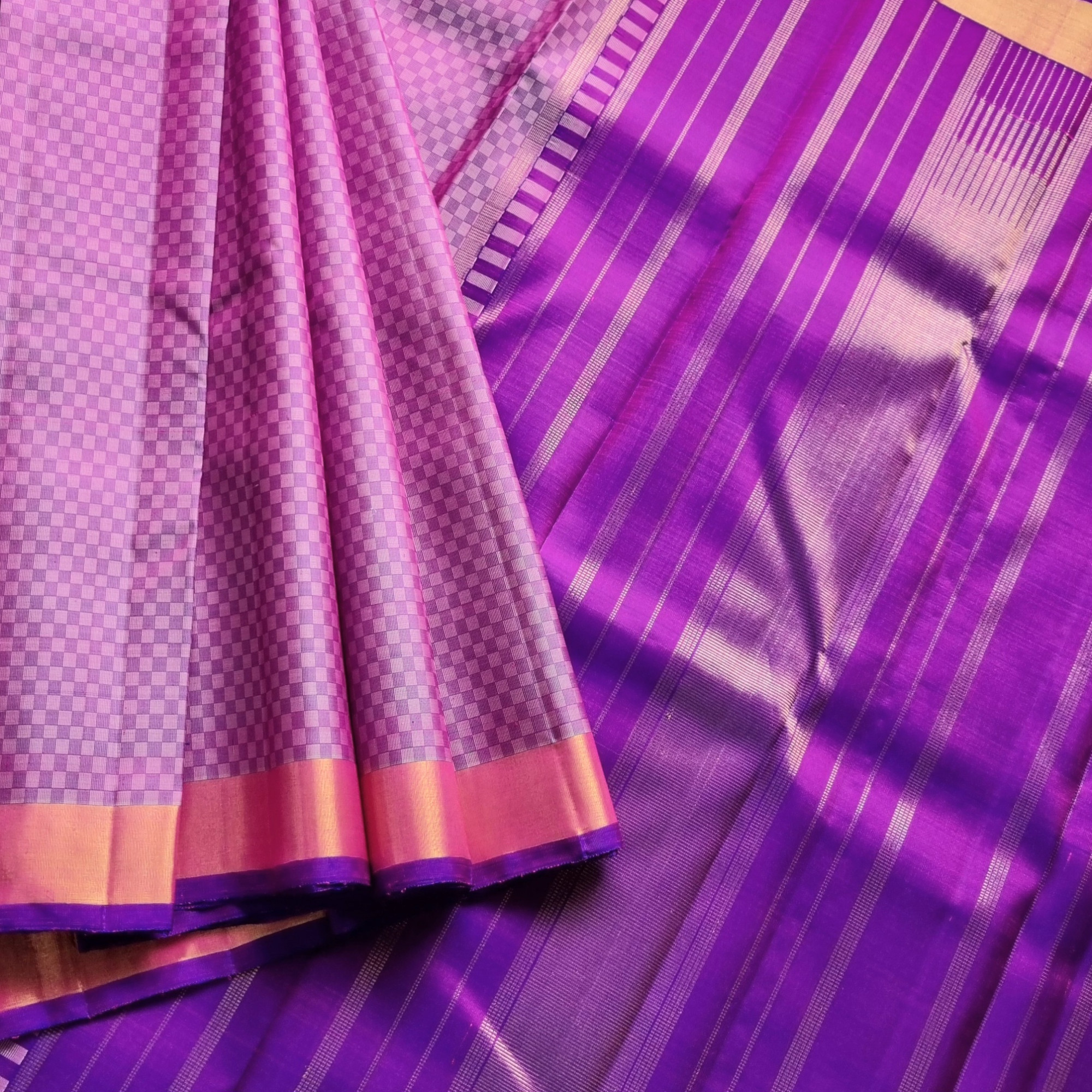Kanjivaram Silk Purple Paimadi