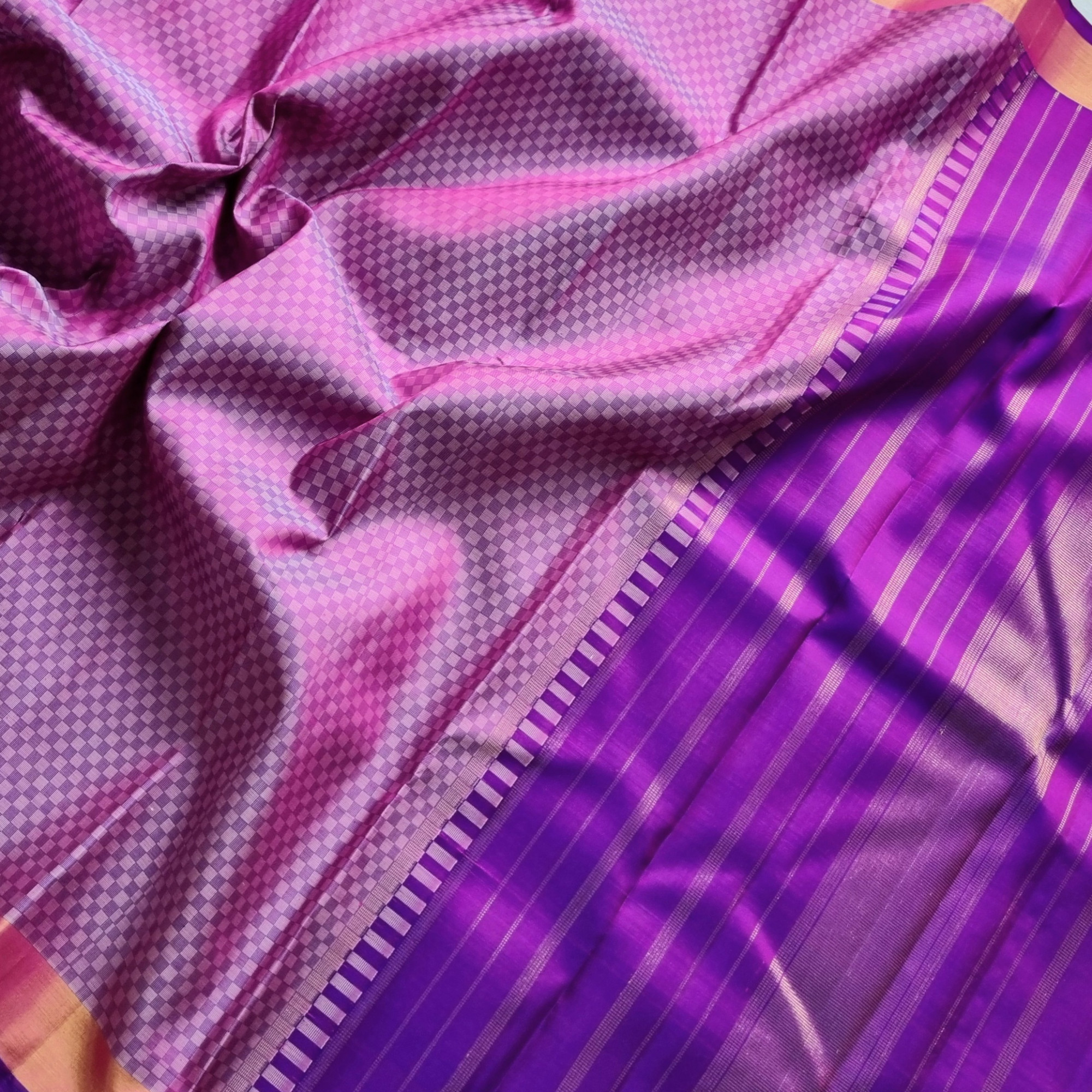 Kanjivaram Silk Purple Paimadi