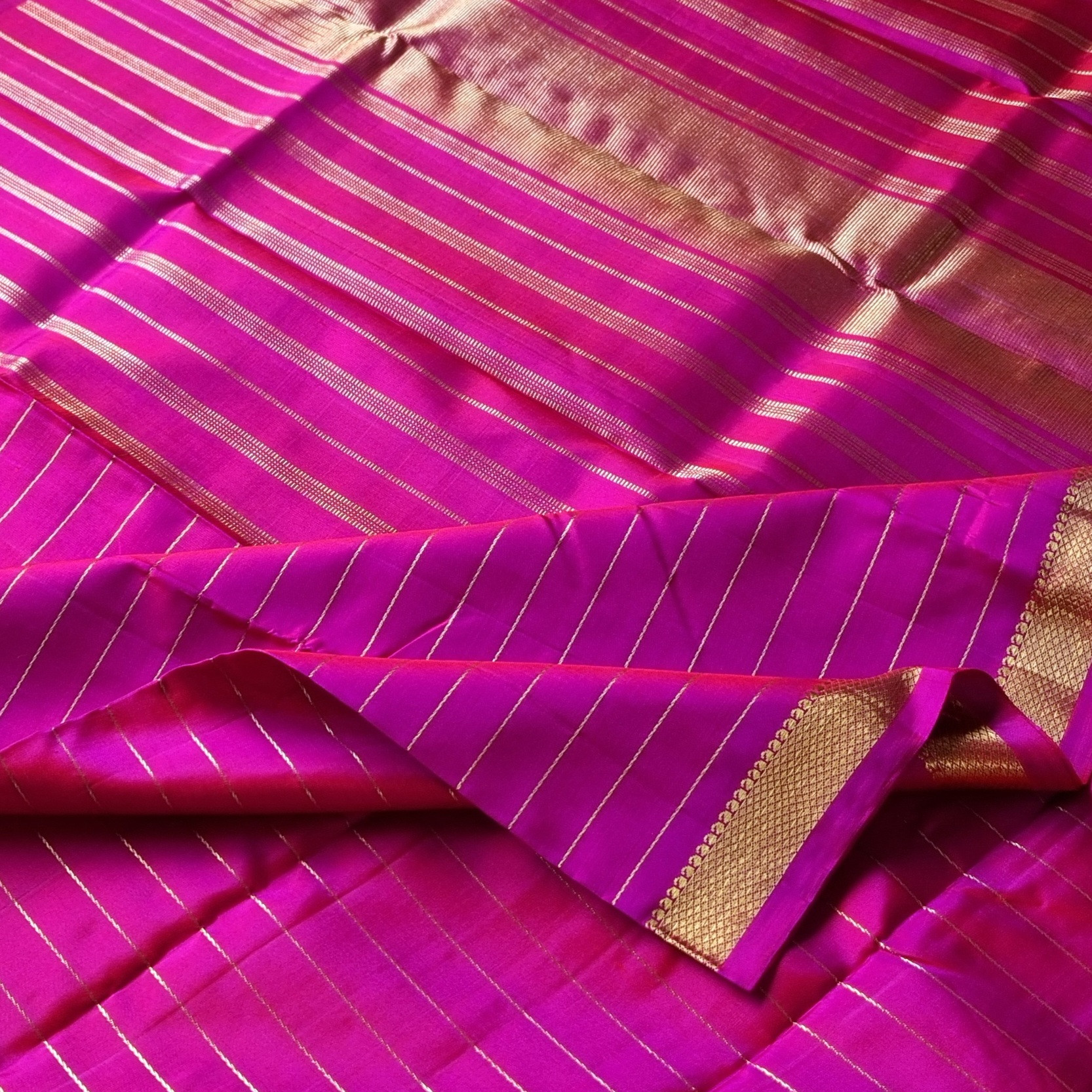 Kanjivaram Silk  pink Veldhari
