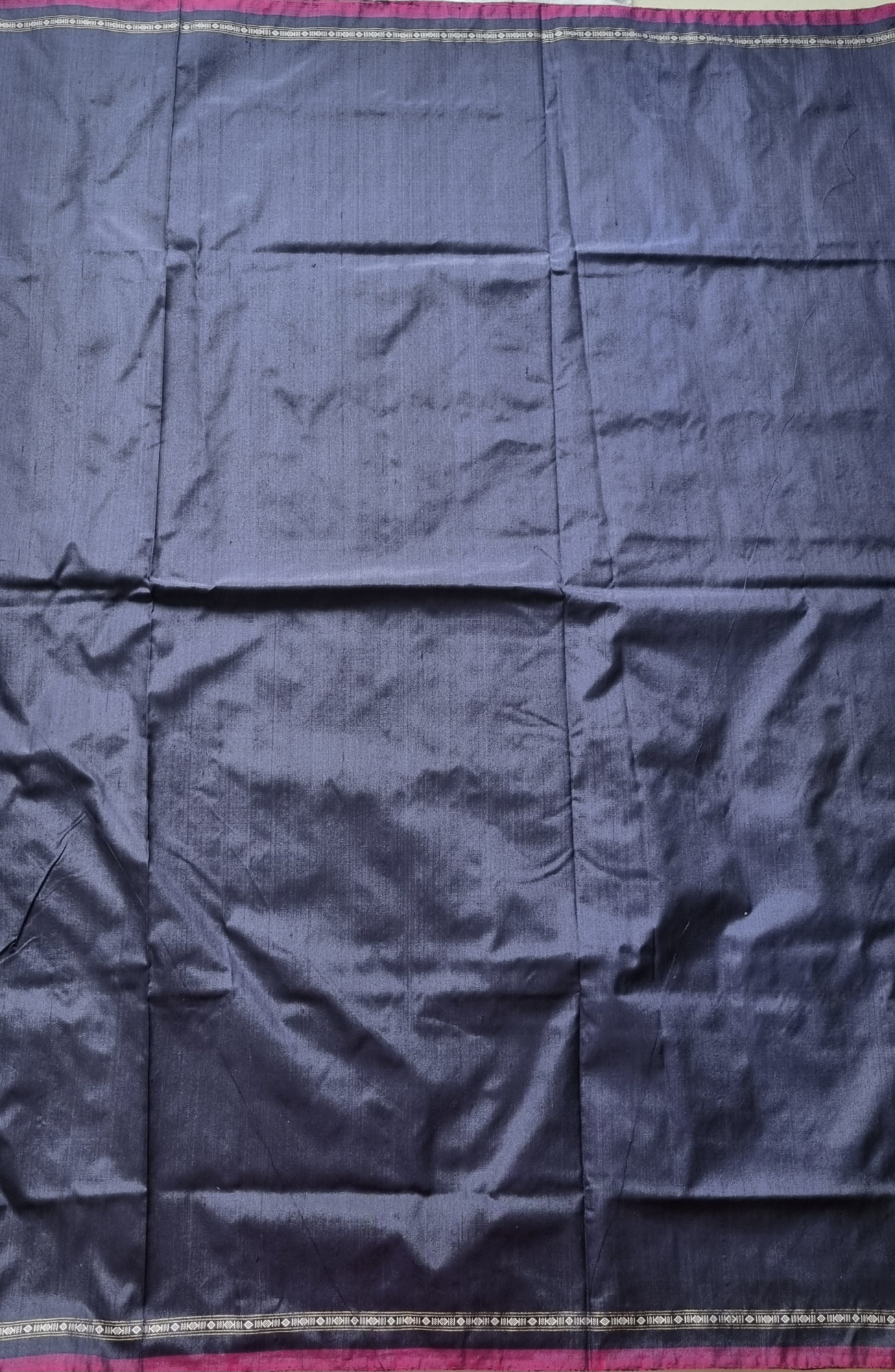 Ikat Tasar Silk beige blue