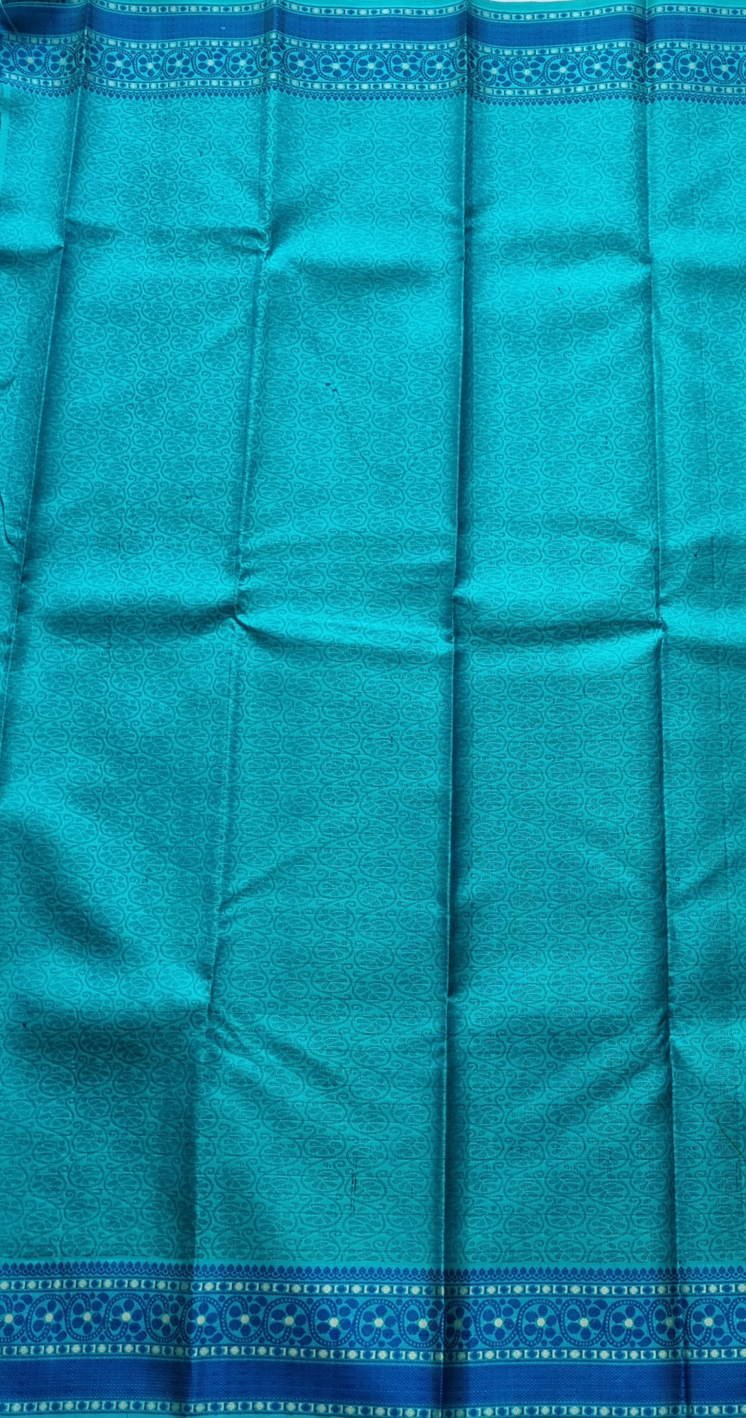Kanjivaram Silk lime green Meenakari threadwork