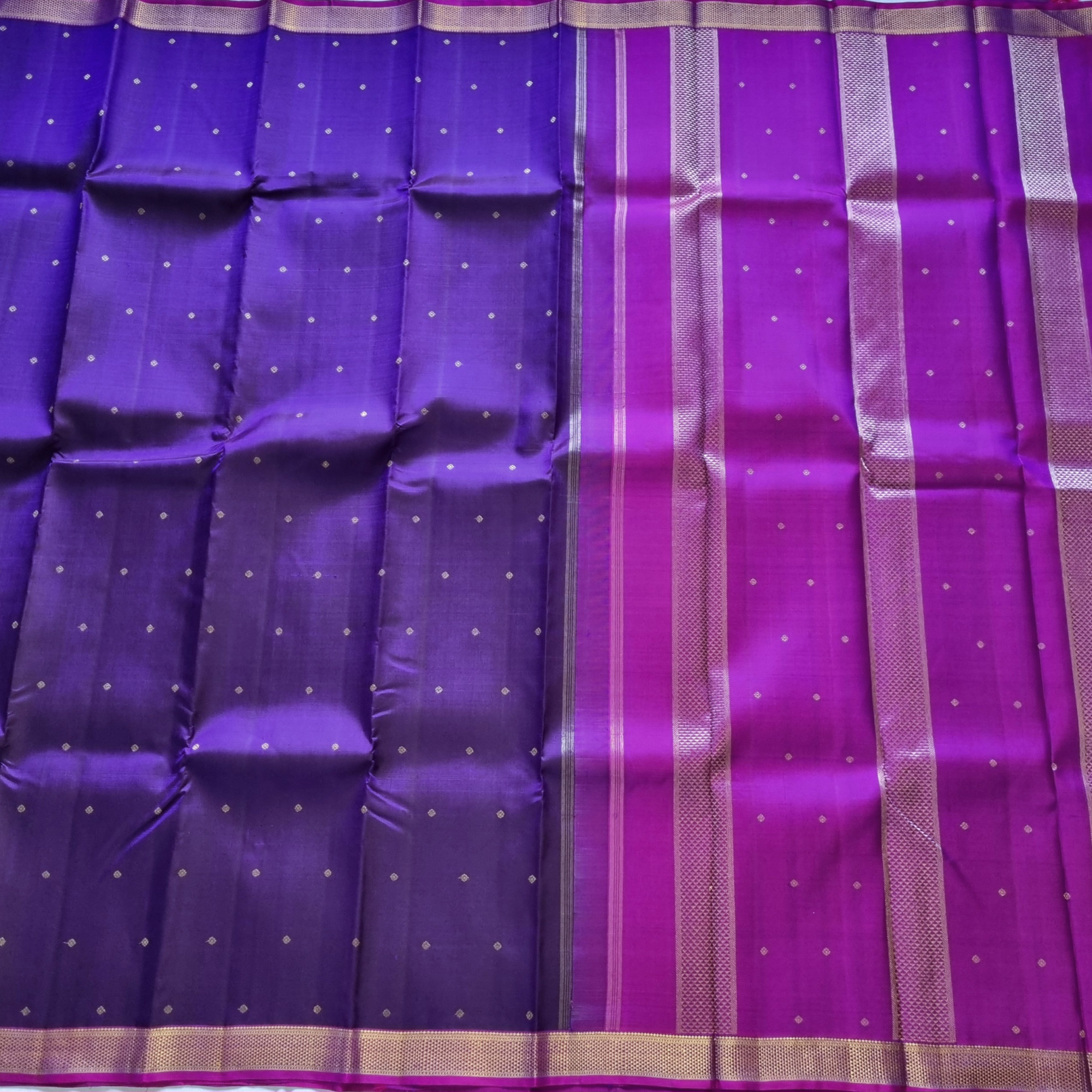 Kanjivaram Silk purple and pink