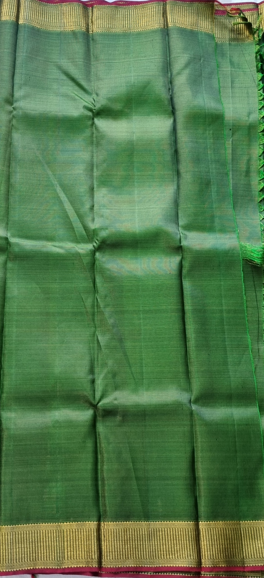 Kanjivaram Silk Vaira Oosi green