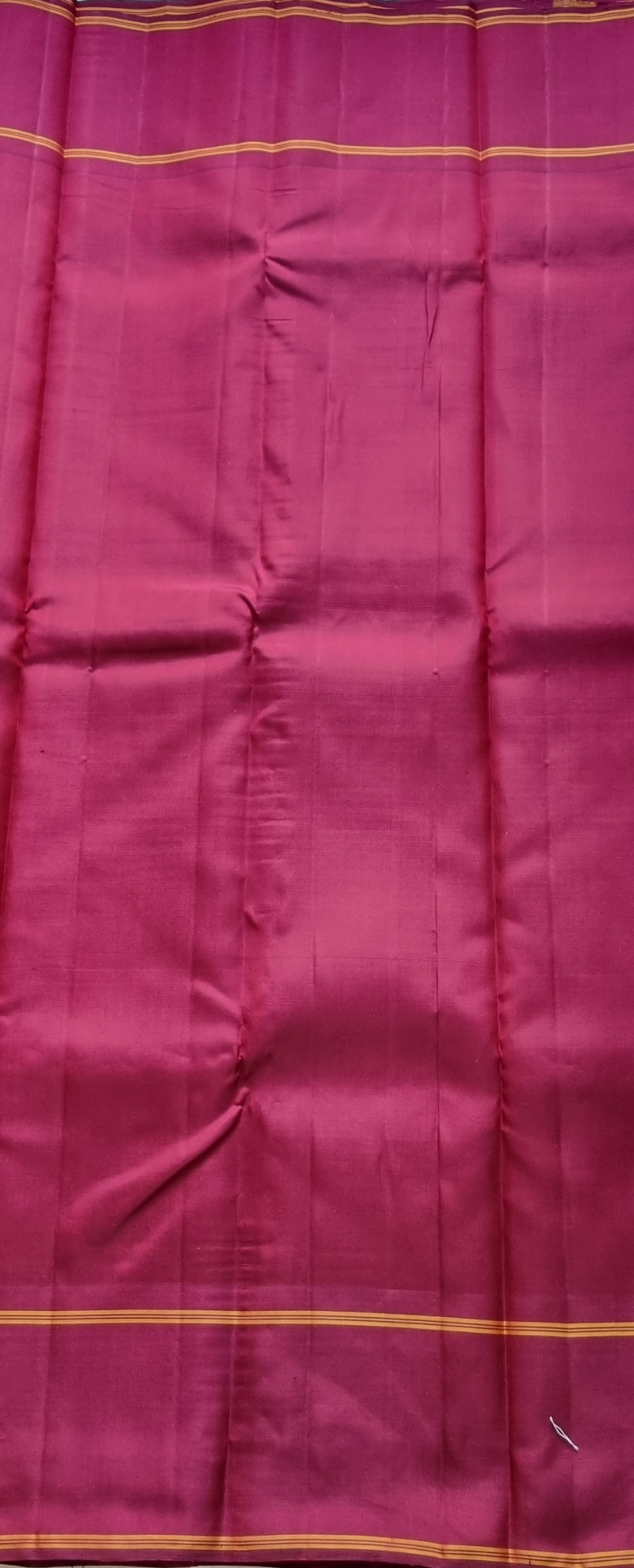 Kanjivaram Silk Korvai yellow stripes