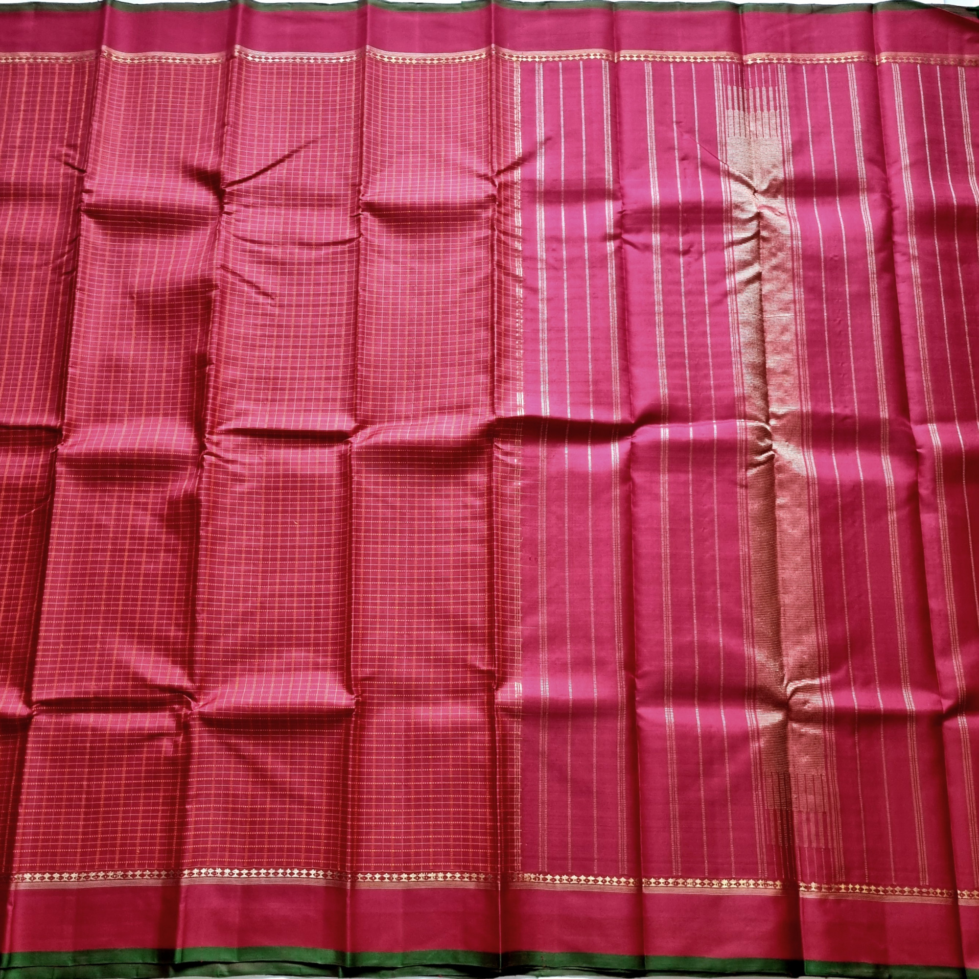 Kanjivaram Silk arakku red kattam