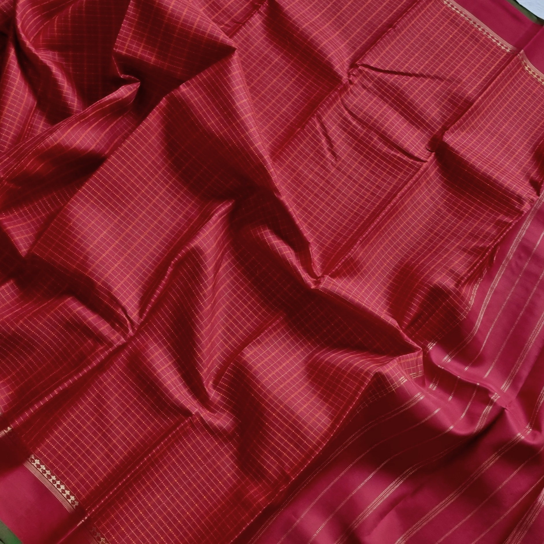 Kanjivaram Silk arakku red kattam