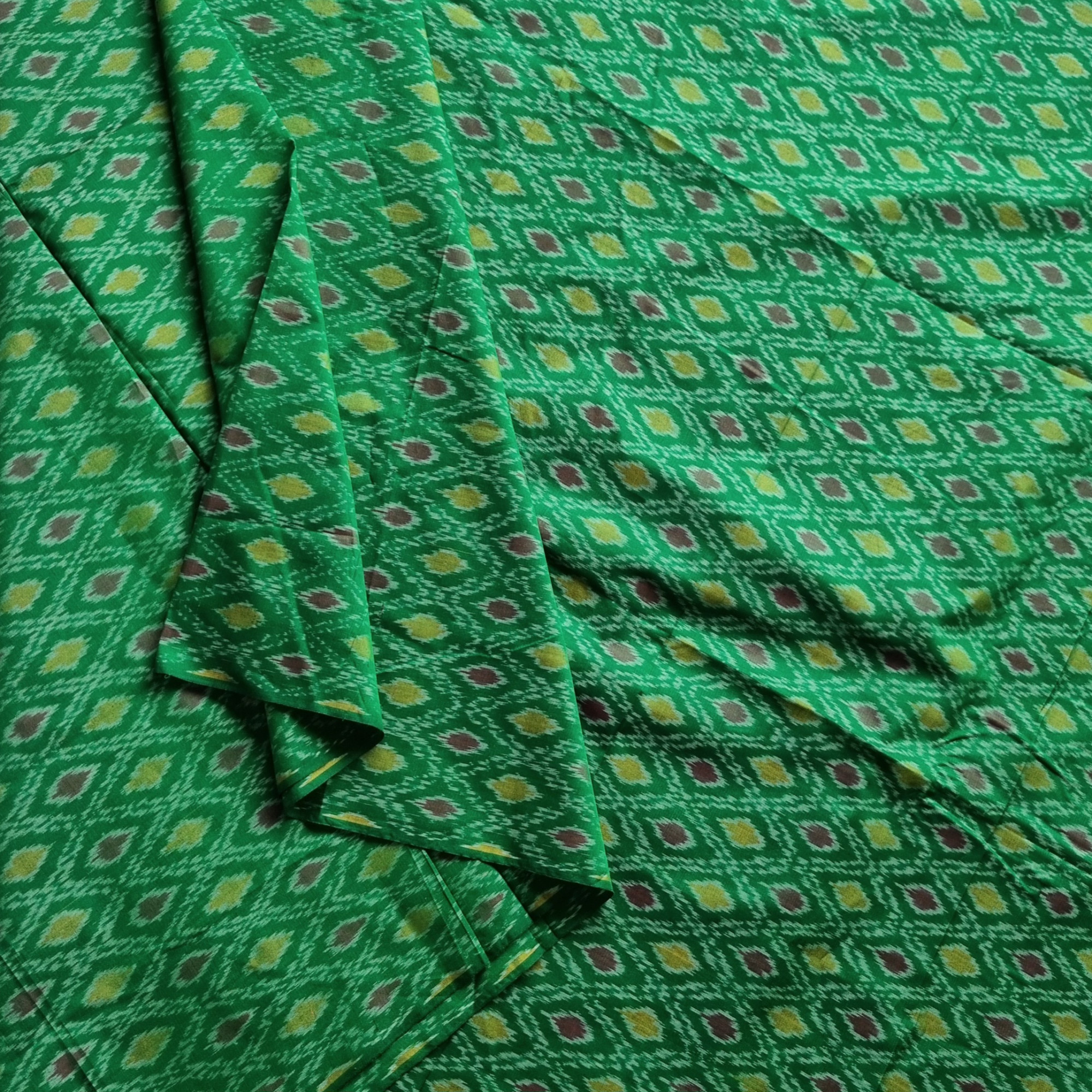 YARDAGE - Silkcotton Ikat green