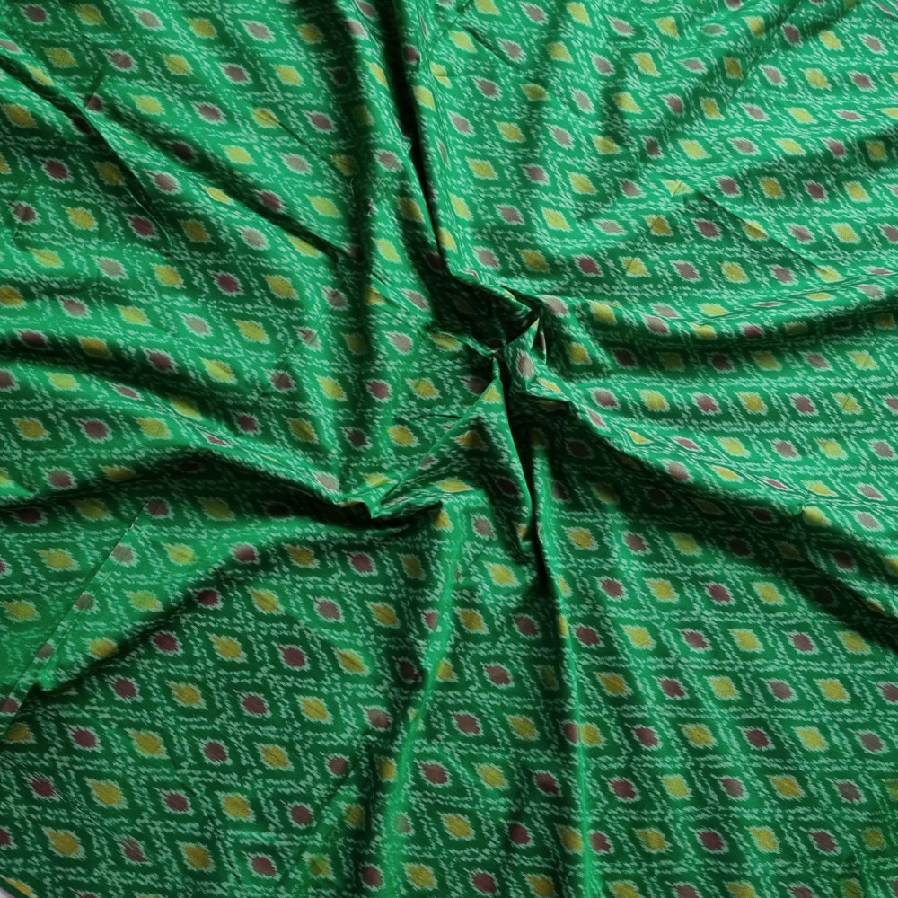 Image of YARDAGE - Silkcotton Ikat green
