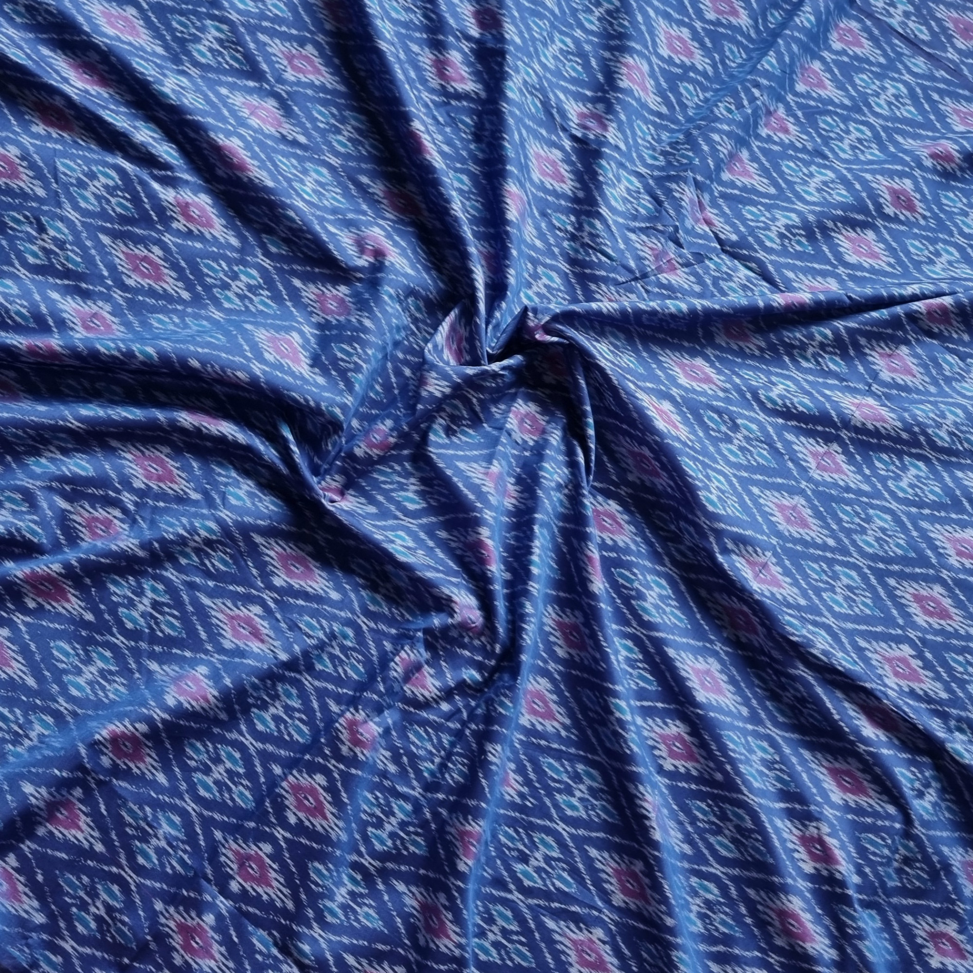 YARDAGE - Silkcotton Ikat blue