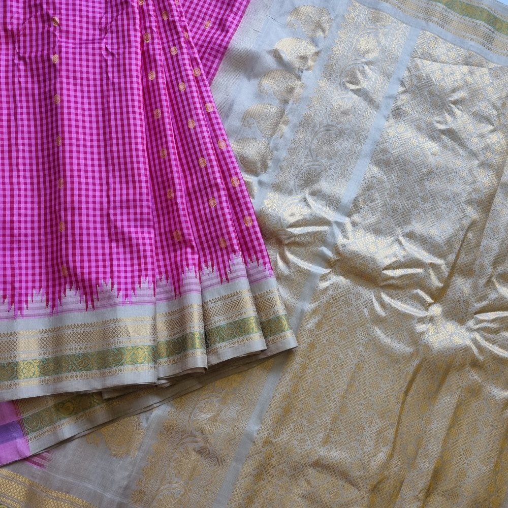 Image of Gadwal Silk pink