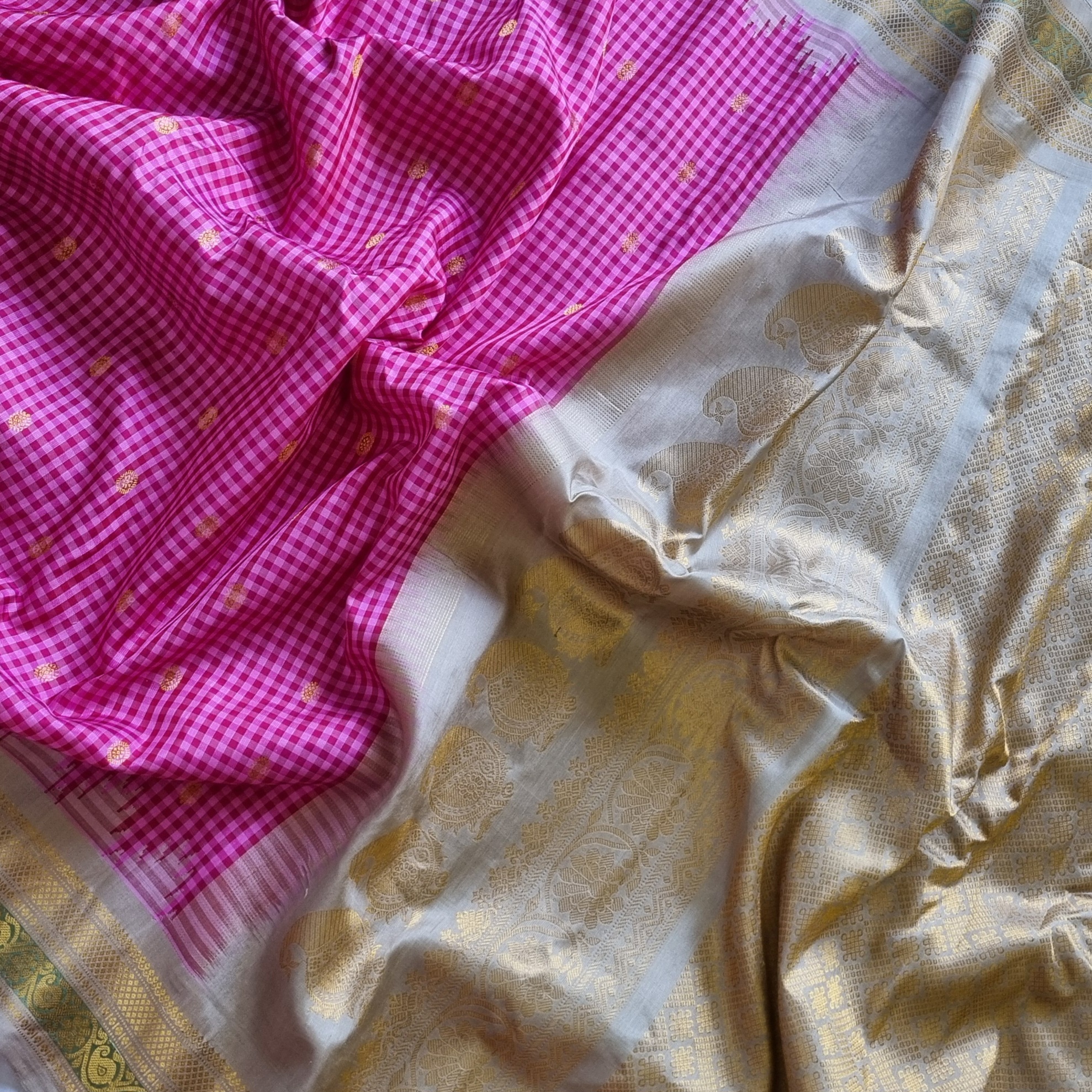 Gadwal Silk pink