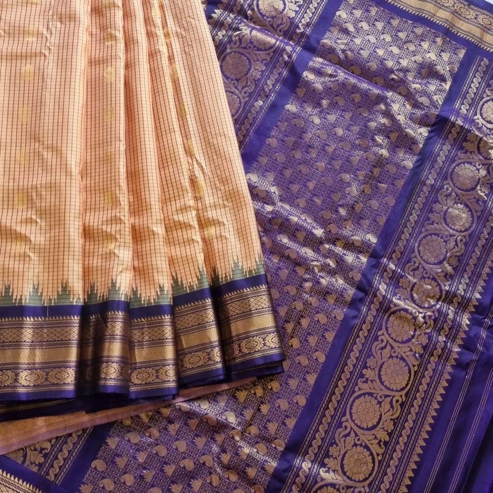 Image of Gadwal Silk light orange