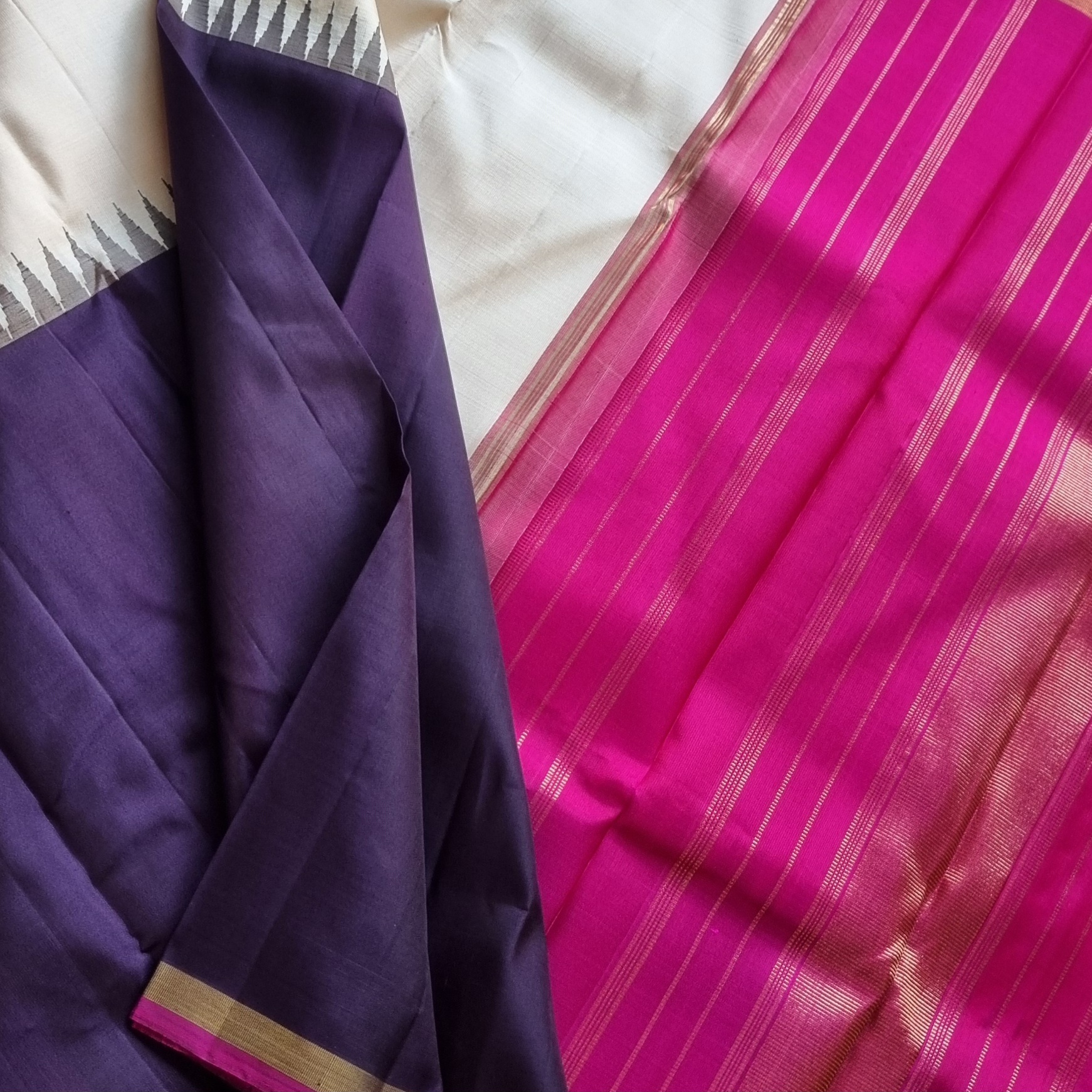 Kanjivaram Silk half and half Korvai