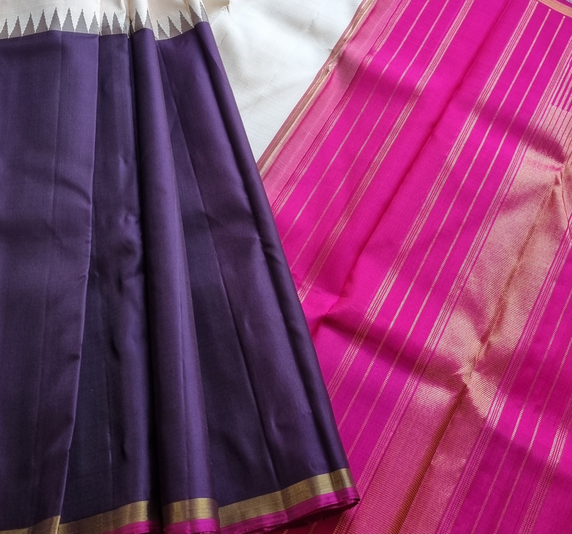 Kanjivaram Silk half and half Korvai