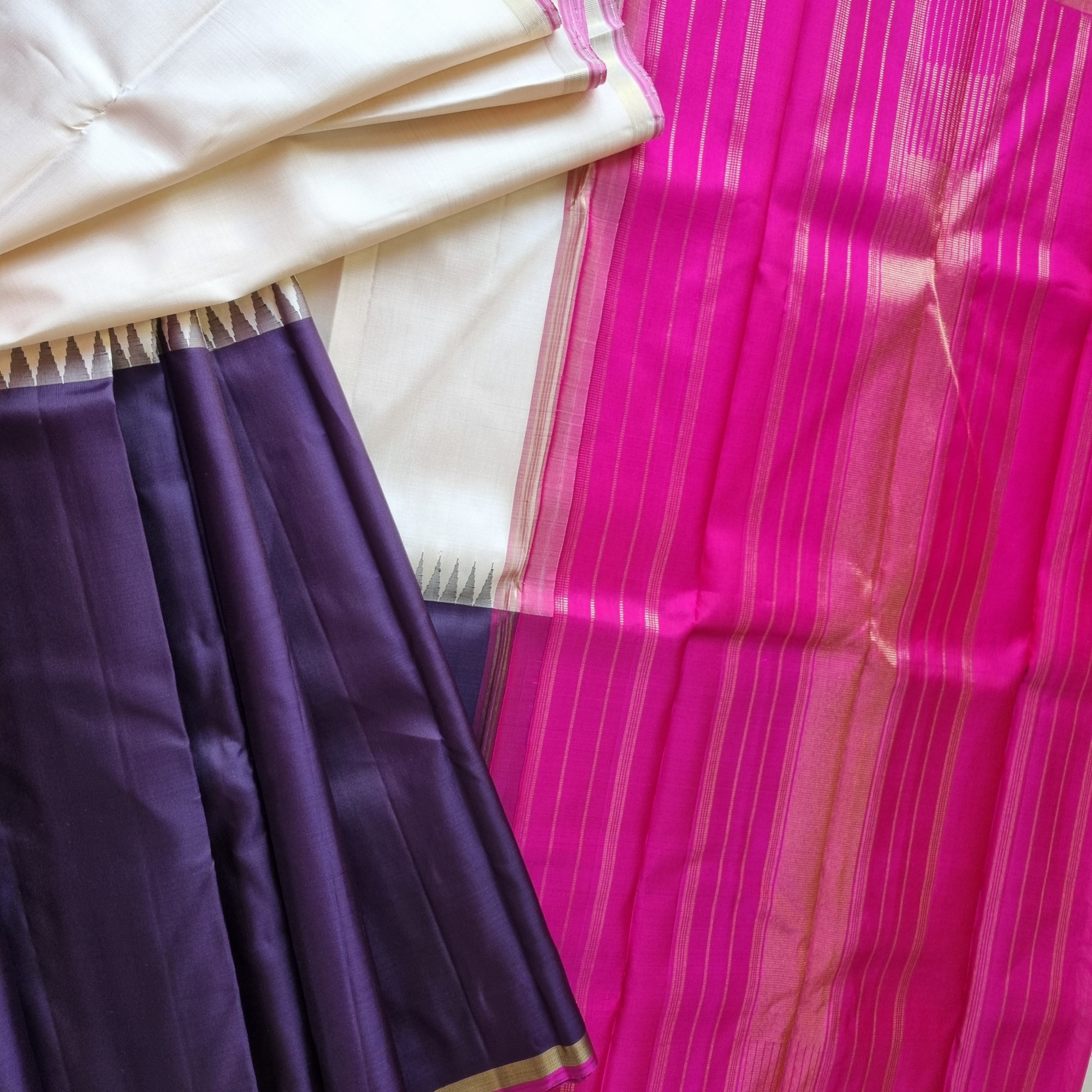 Kanjivaram Silk half and half Korvai