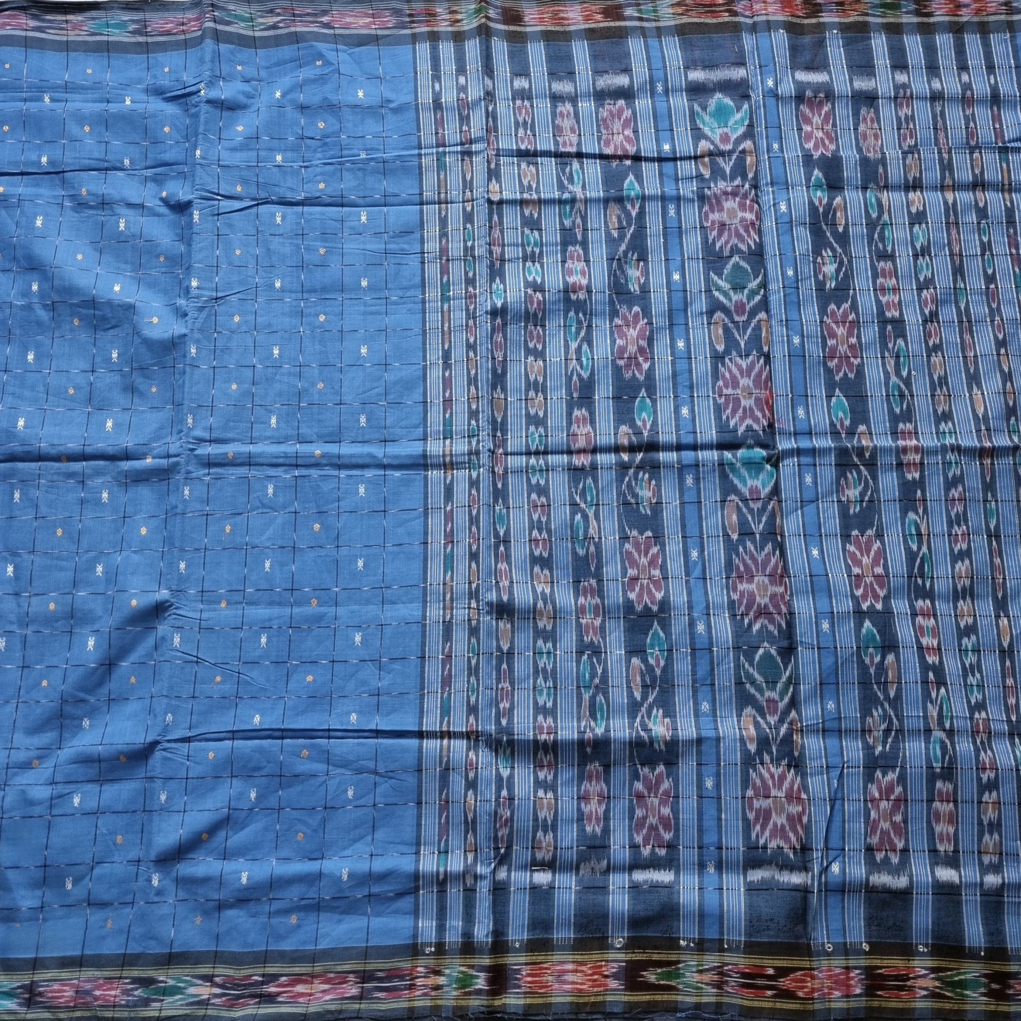 Jagatsinghpur  cotton saree blue