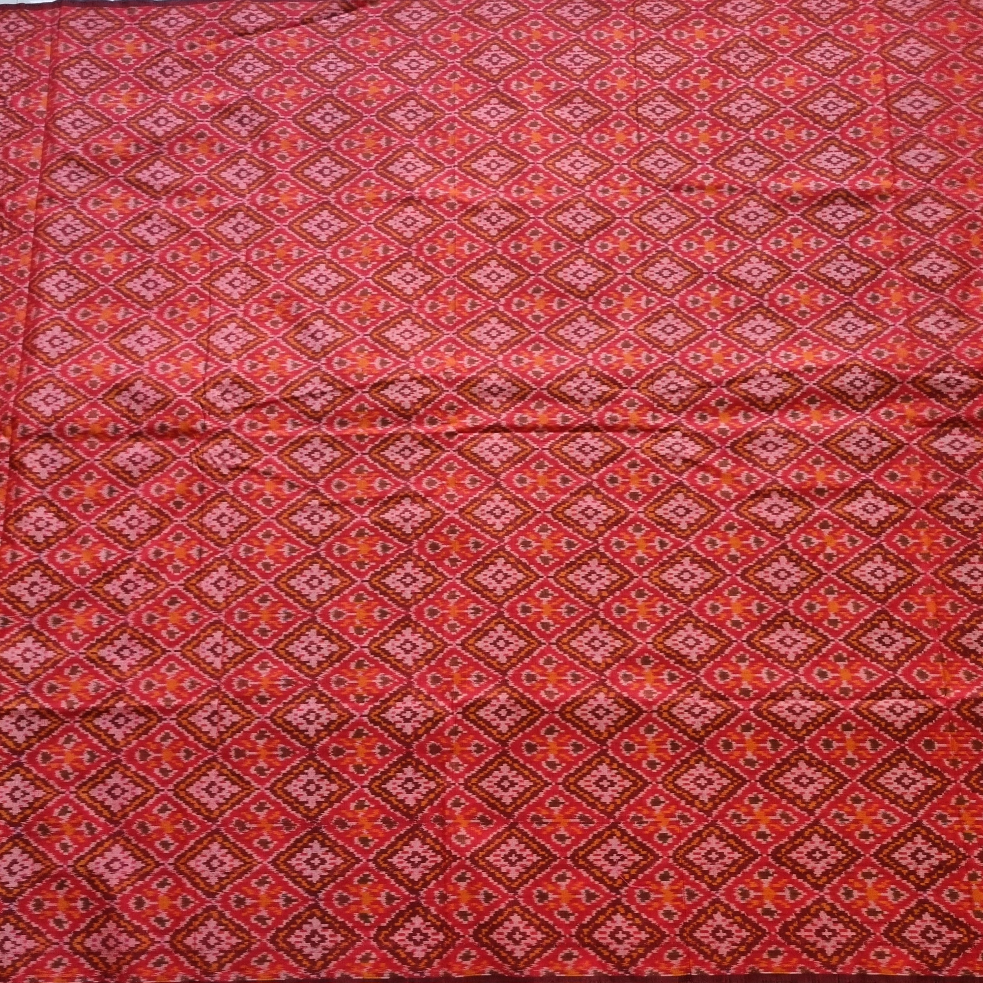 YARDAGE - Silkcotton Ikat red