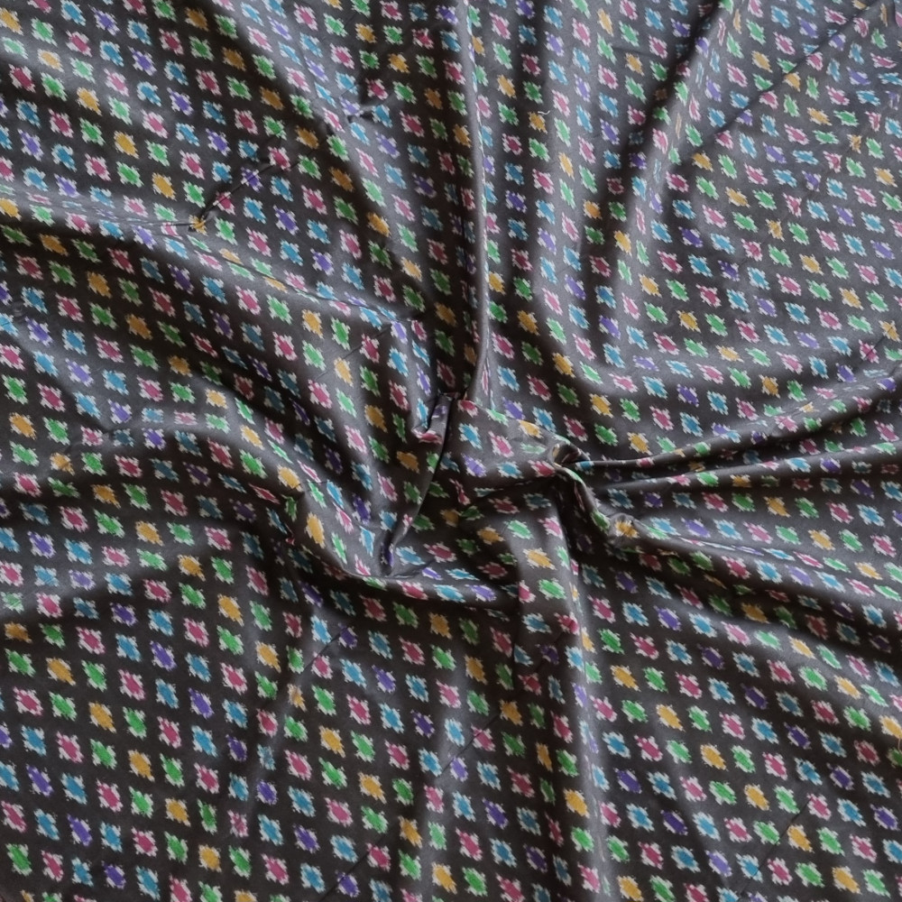 Image of YARDAGE - Silkcotton Ikat black