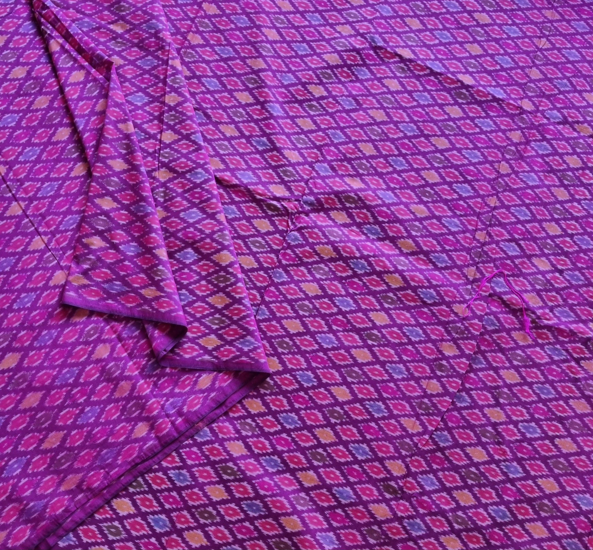 YARDAGE - Silkcotton Ikat magenta