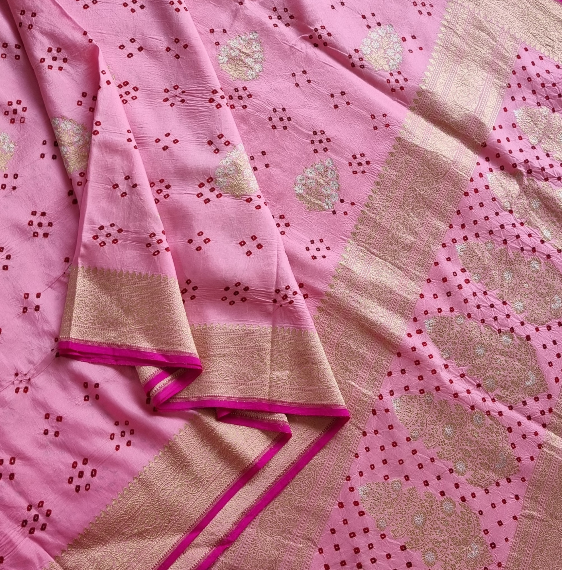 Bandhani X Banarasi Silk Saree