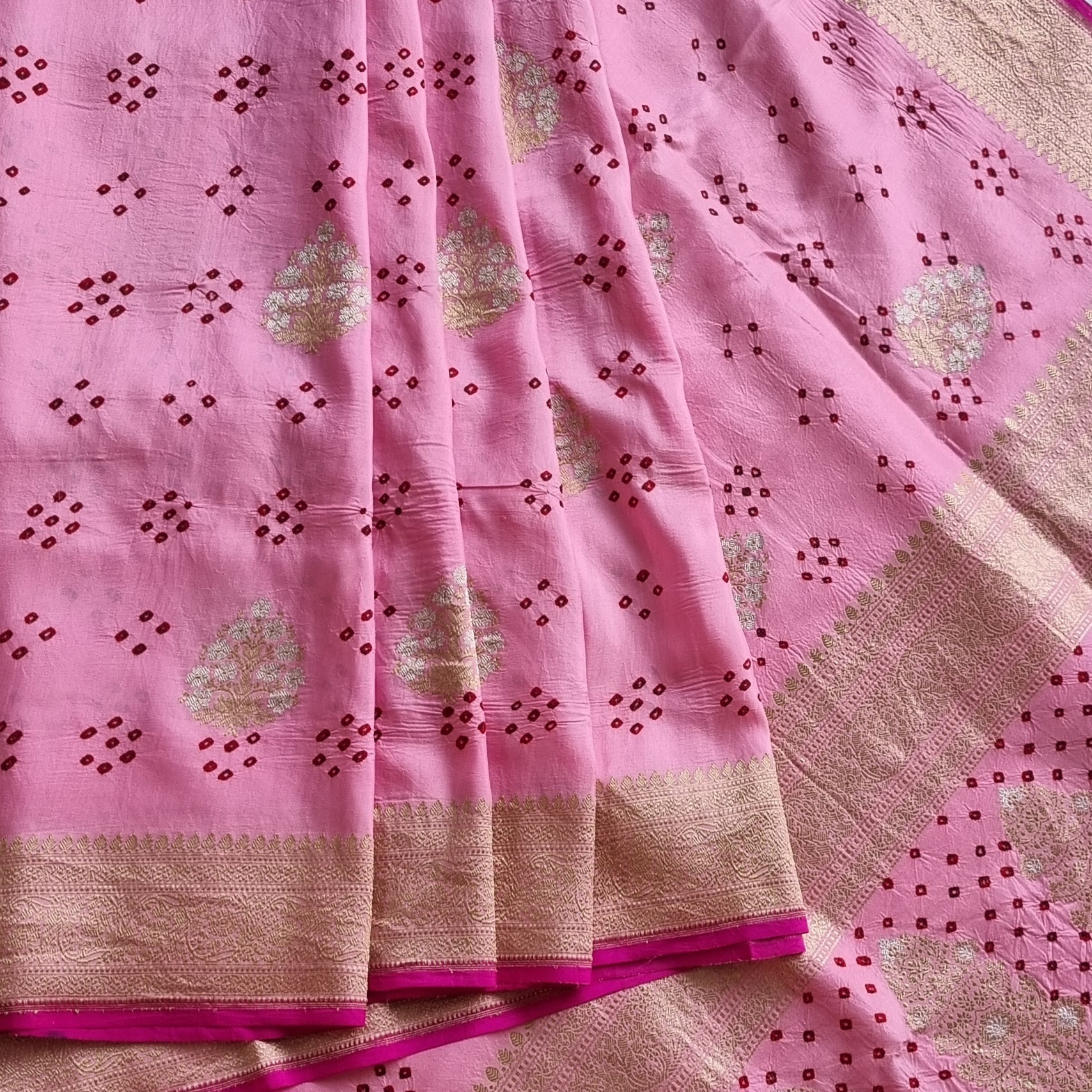 Bandhani X Banarasi Silk Saree