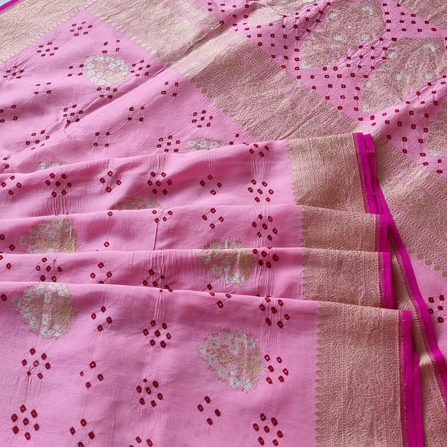 Bandhani X Banarasi Silk Saree