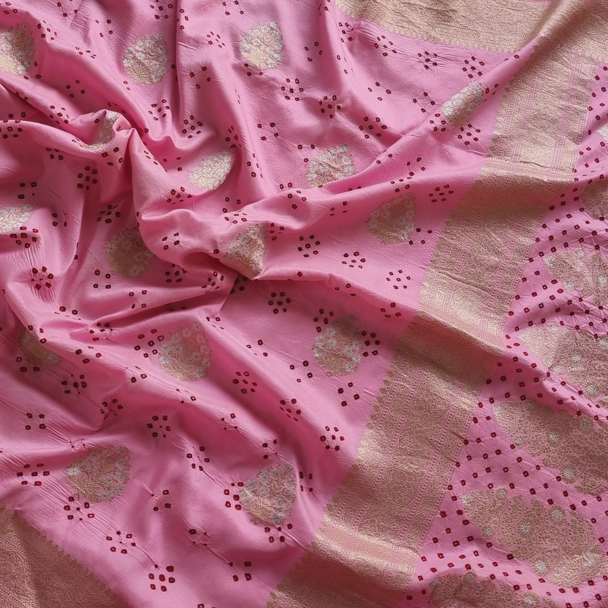 Bandhani X Banarasi Silk Saree