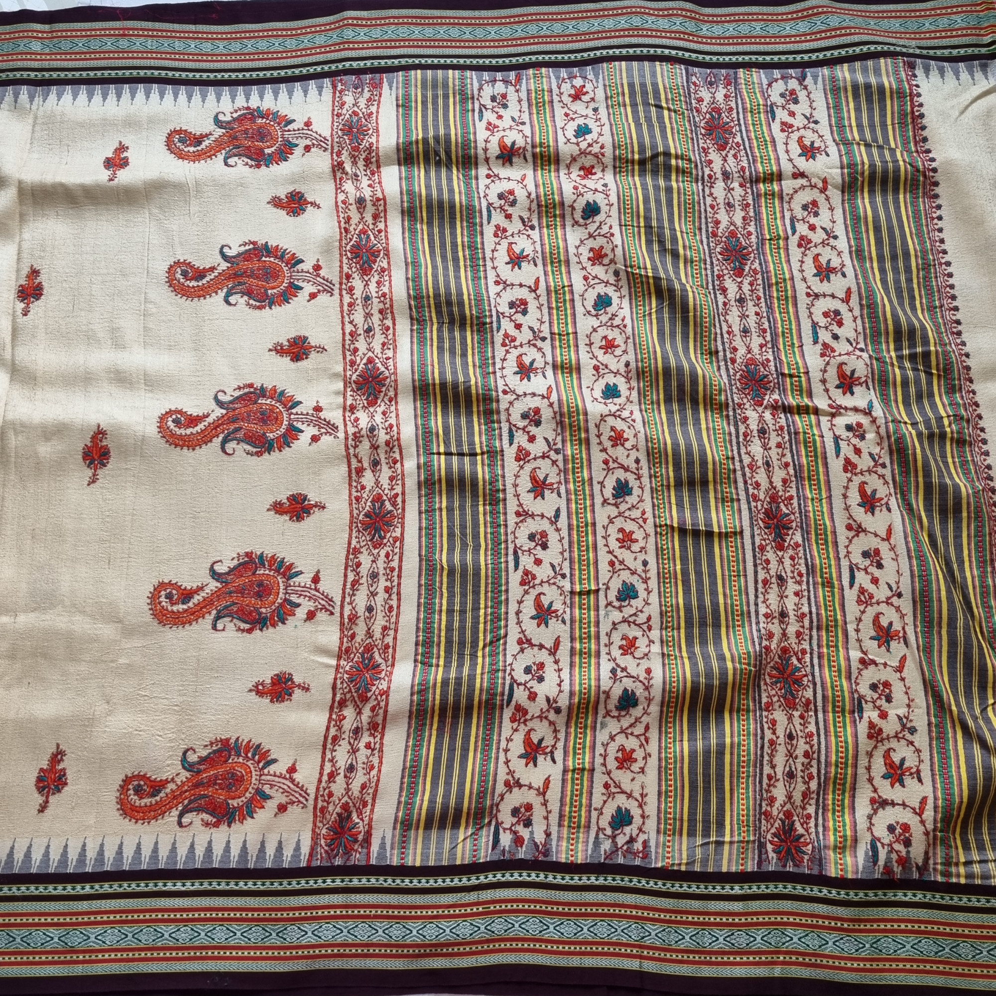 Kashmiri Sozni X Vidarbha tasar Karvati kinar