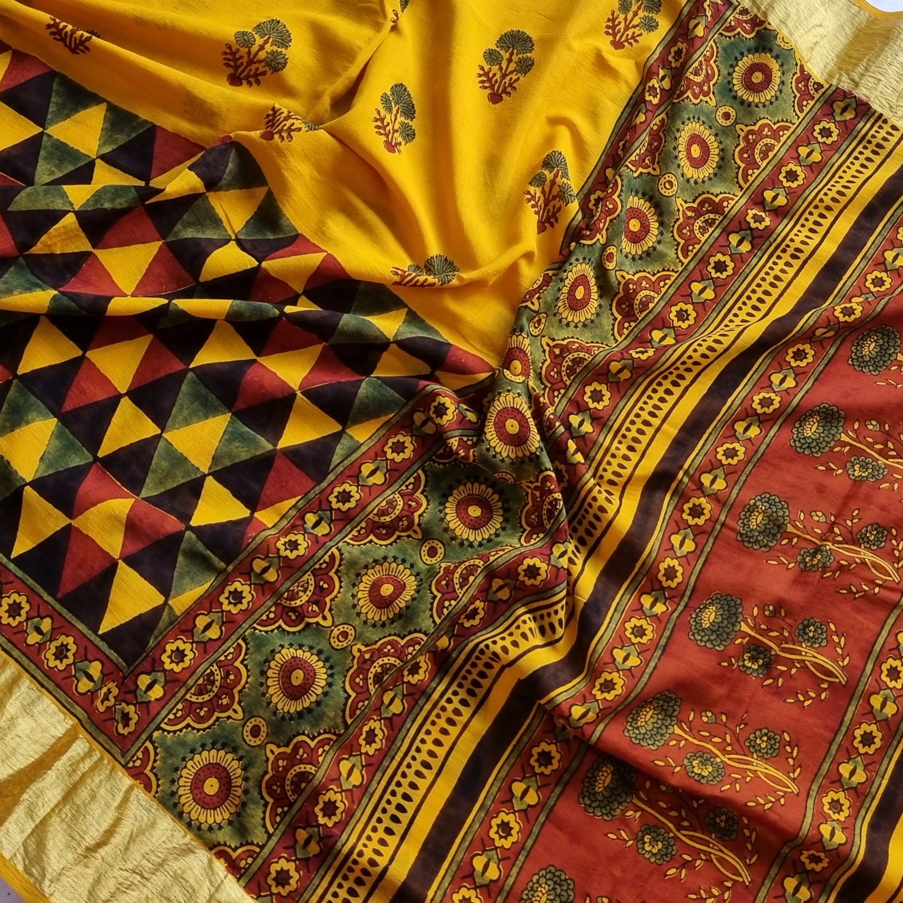 Ajrakh meets Kerala Kasavu